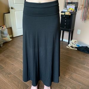 Black LuLaRoe Maxi Skirt Size Small